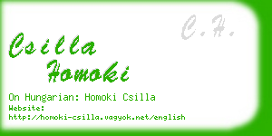 csilla homoki business card